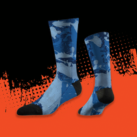 Premium Camo Crew Socks - Blue