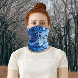 Premium Camo Blue Paint Splatter Gaiter