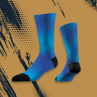 Premium Ombre Electric Blue Crew Socks