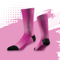 Hot Pink Ombre Crew Socks