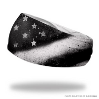 Premium Black and White USA Flag Headband