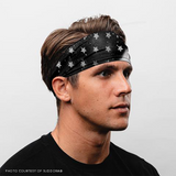 Premium Black and White USA Flag Headband